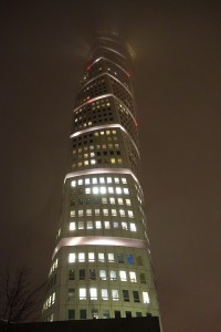 The Turning Torso in the Mist, After Dark