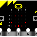 BBC micro:bit displaying a happy face