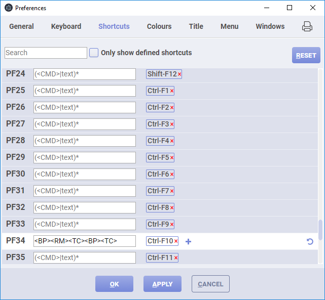 Setting Ctrl-F10