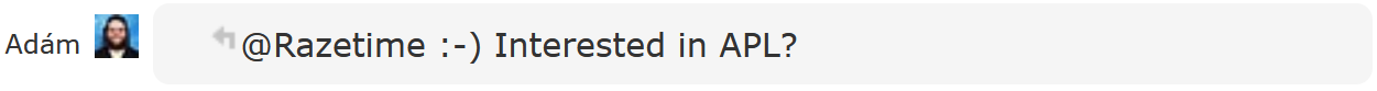 Interested in APL?