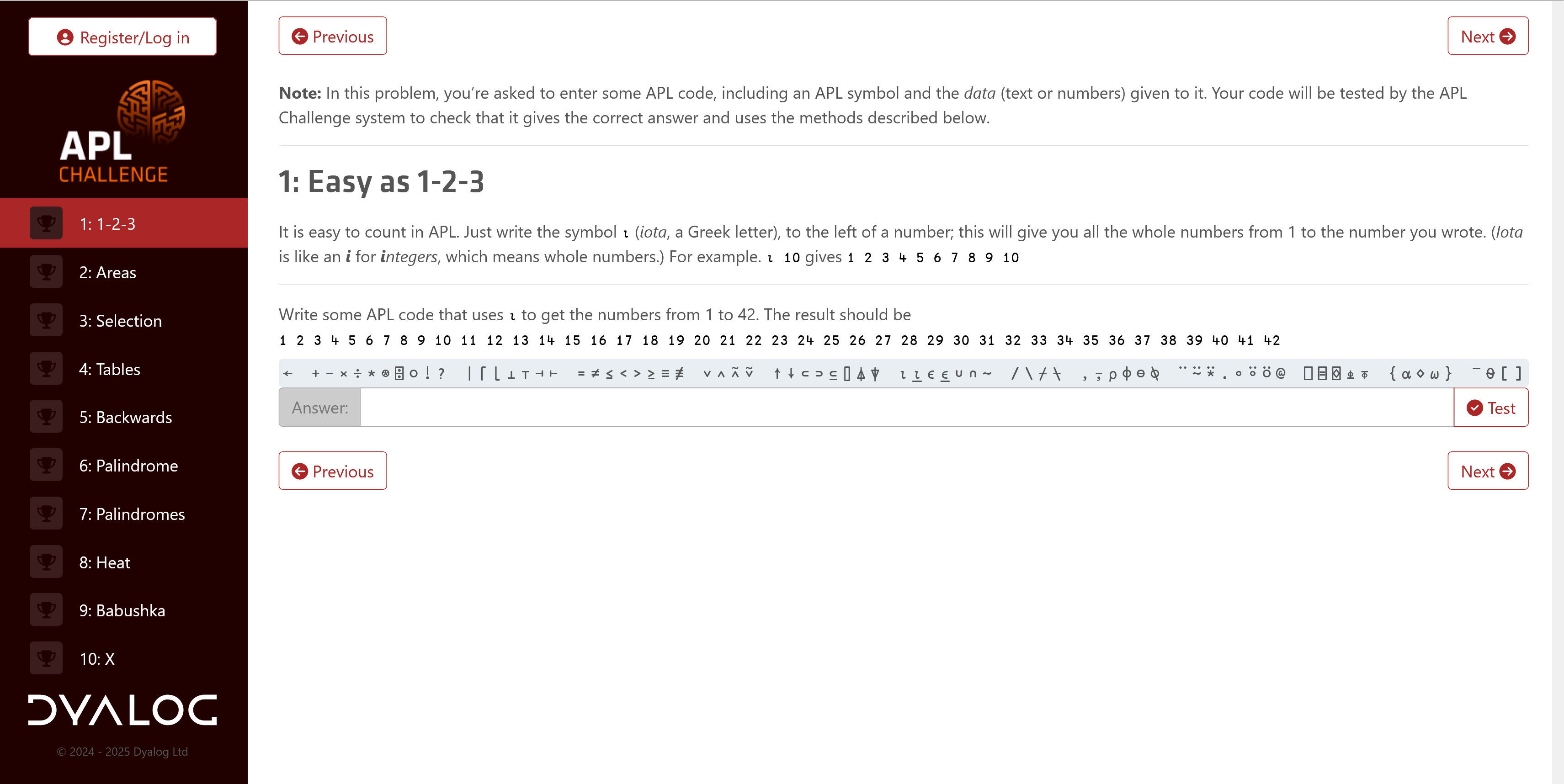 MiServer-based APL Challenge screenshot