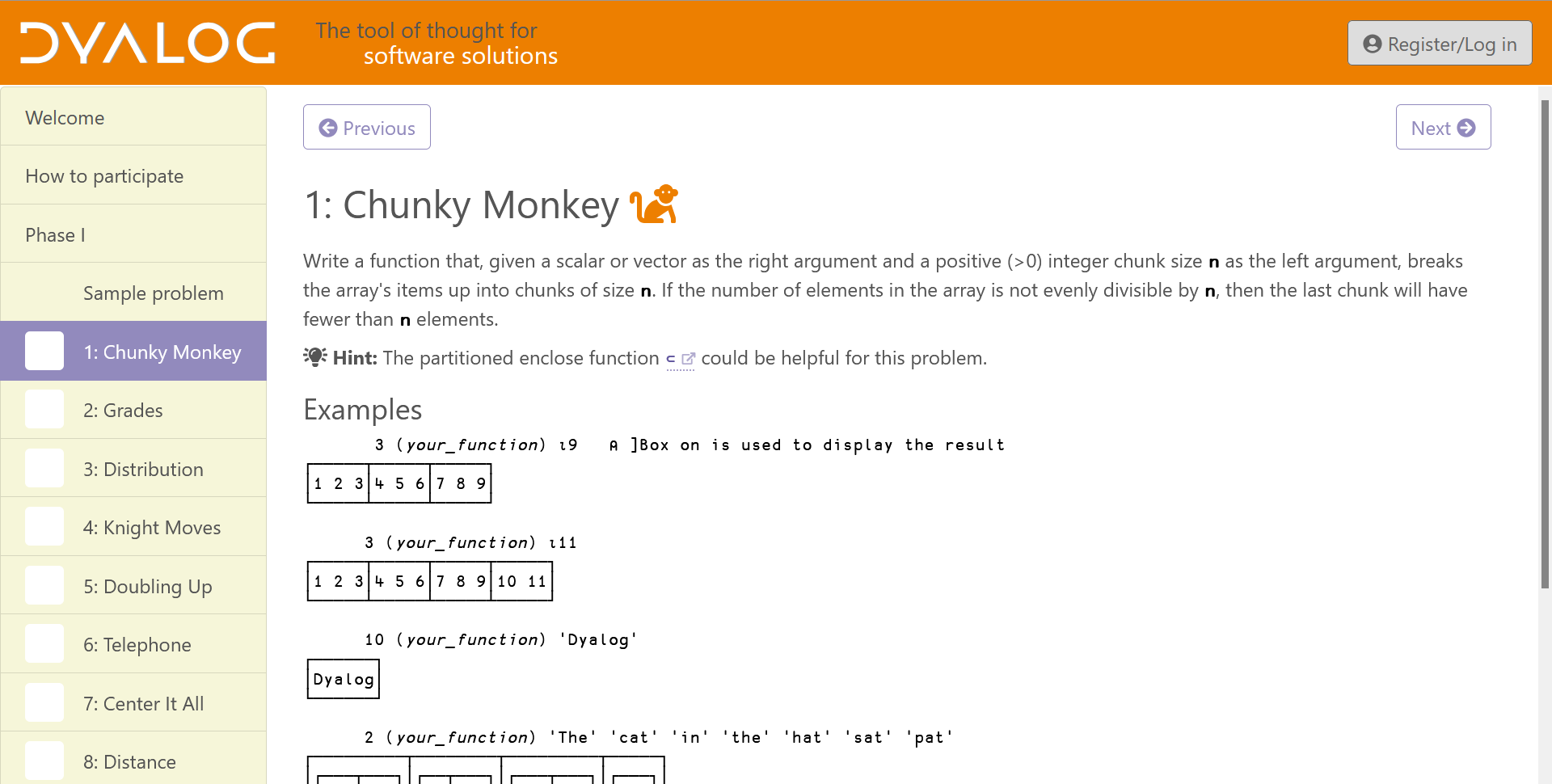 APL Problem Solving Competition screenshot