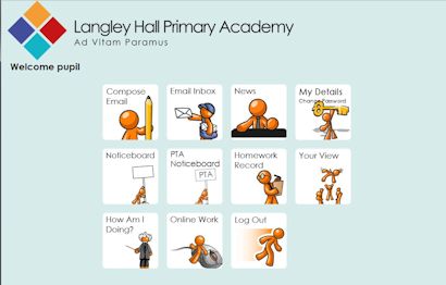 Admin Entry menu for pupils