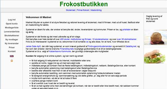 Website welcome page